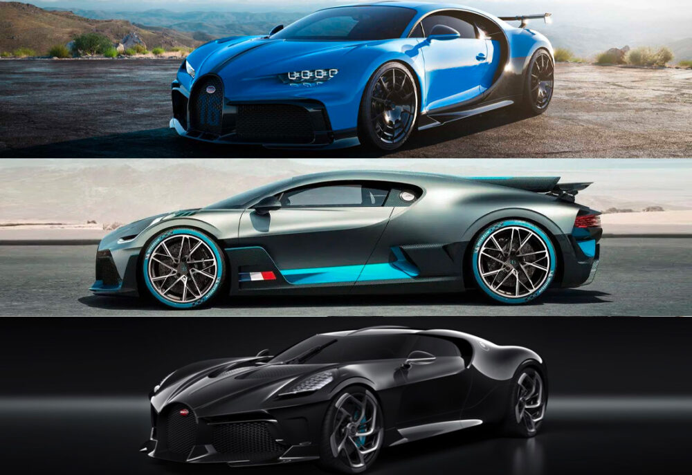 Bugatti Chiron, Bugatti Divo e Bugatti La Voiture Noire