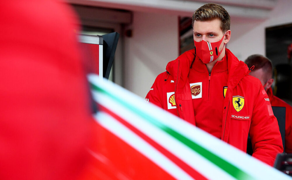 Mick Schumacher nos testes da Ferrari em Fiorano