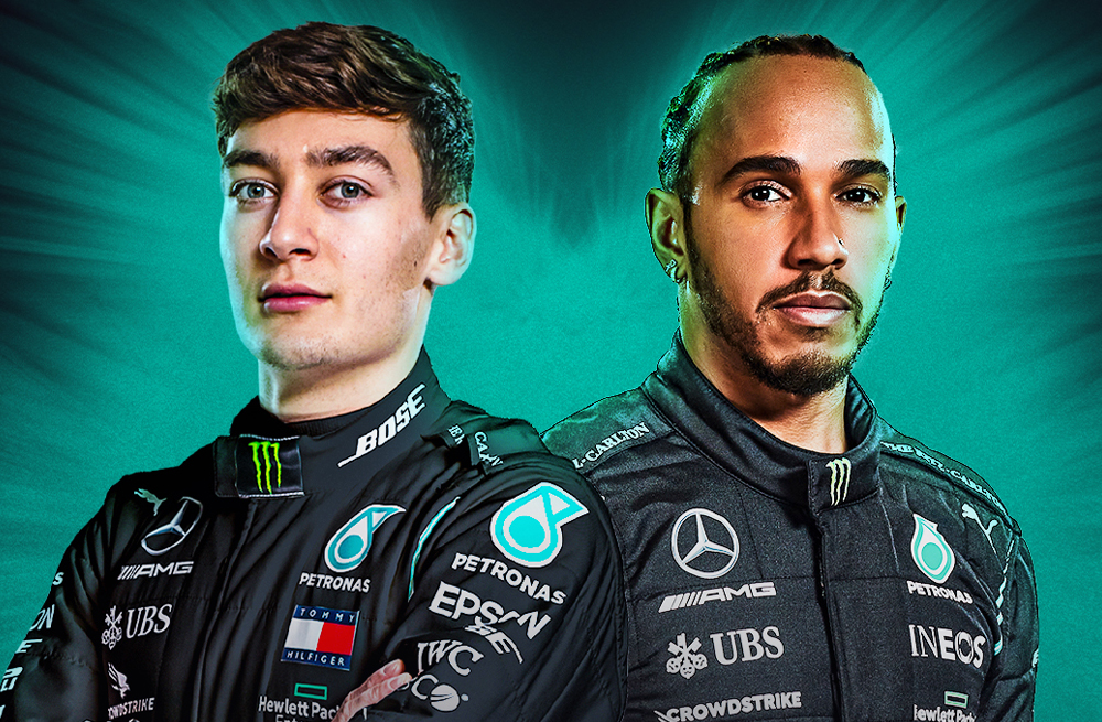 George Russell e Lewis Hamilton serão a dupla da Mercedes para 2022