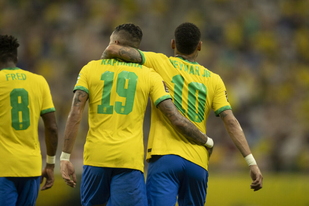 Dupla Raphinha e Neymar foi destaque da Seleção