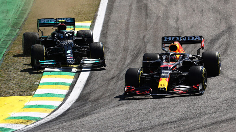 Bottas e Verstappen no GP do Brasil