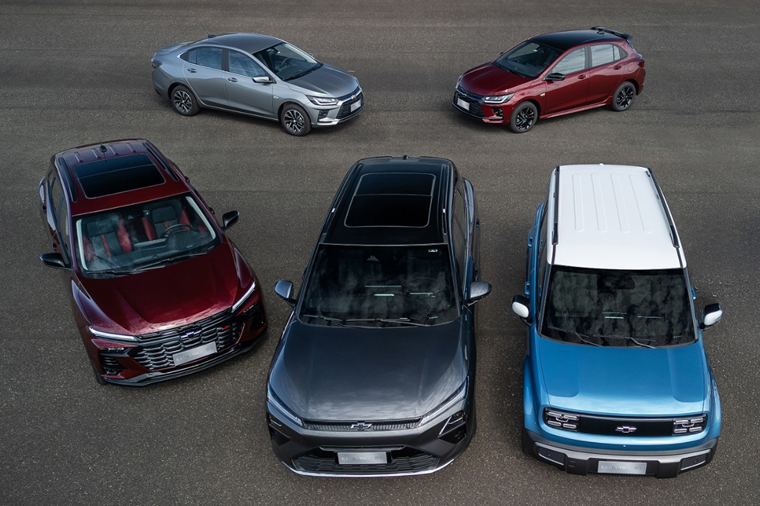 Chevrolet Onix, Onix Plus, Tracker, Spark e Captiva
